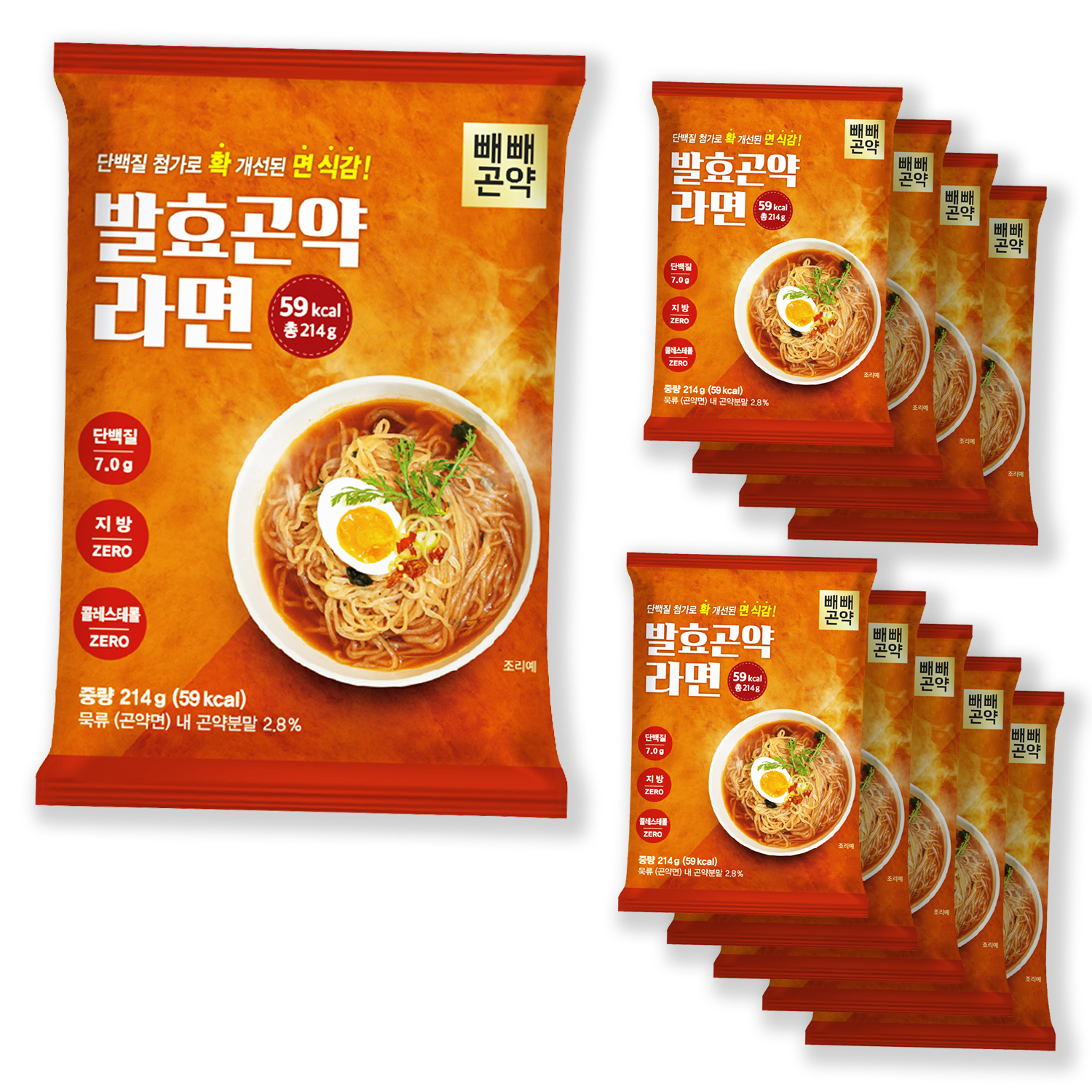 발효단백 곤약생라면 214gx10팩